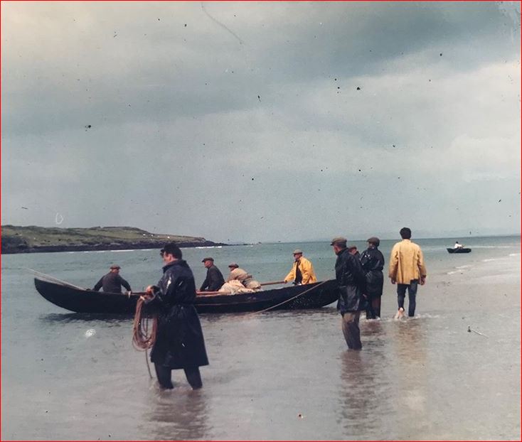 Fishing in the 1960s, at Cappagh Beach, County Kerry courtesy of wildatlantichouse on Instagram.
